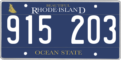 RI license plate 915203