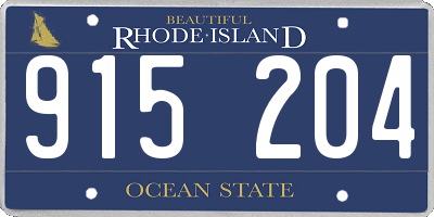 RI license plate 915204