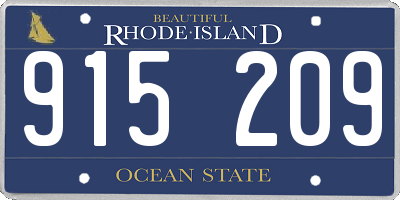 RI license plate 915209