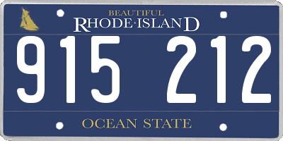 RI license plate 915212