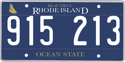 RI license plate 915213