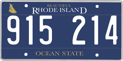 RI license plate 915214