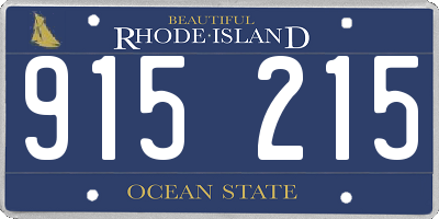 RI license plate 915215