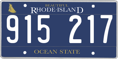RI license plate 915217