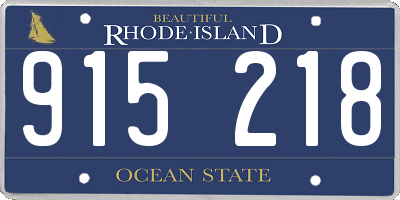 RI license plate 915218
