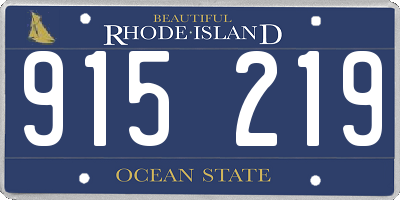 RI license plate 915219