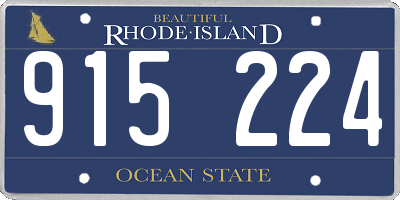 RI license plate 915224