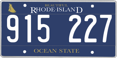 RI license plate 915227