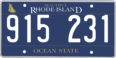 RI license plate 915231