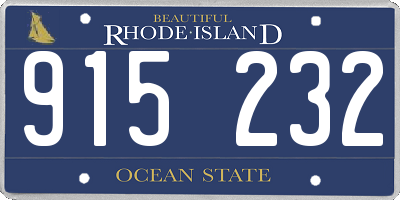 RI license plate 915232