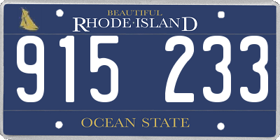 RI license plate 915233