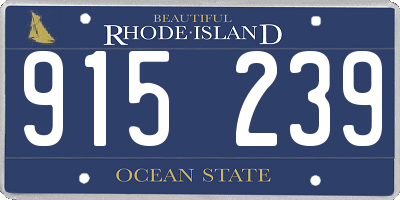 RI license plate 915239