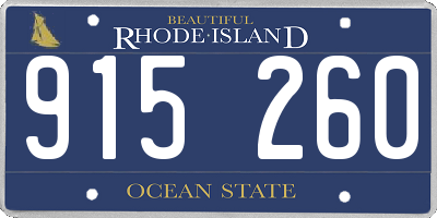 RI license plate 915260