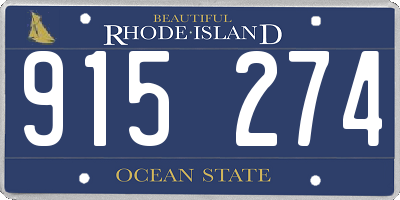 RI license plate 915274