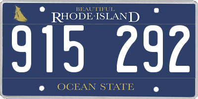 RI license plate 915292