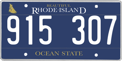 RI license plate 915307