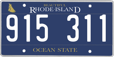 RI license plate 915311