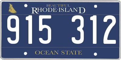 RI license plate 915312