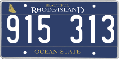 RI license plate 915313