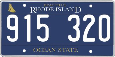 RI license plate 915320