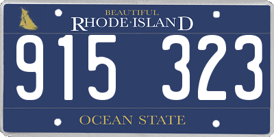 RI license plate 915323