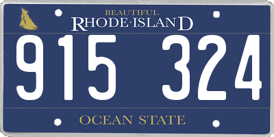 RI license plate 915324