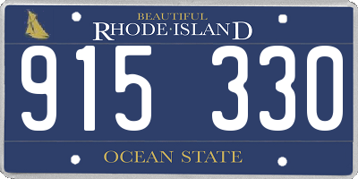 RI license plate 915330