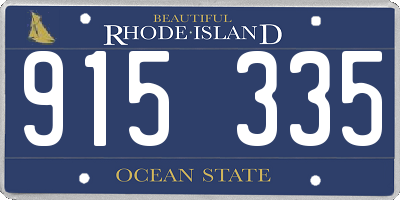 RI license plate 915335