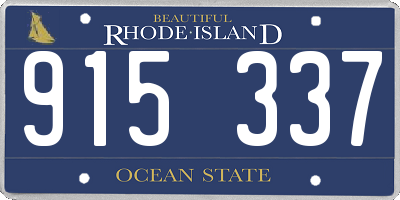 RI license plate 915337
