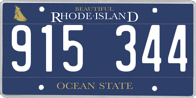 RI license plate 915344