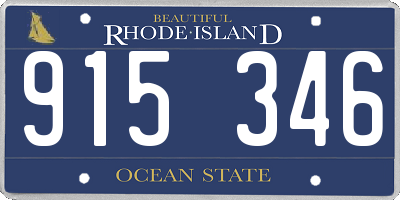 RI license plate 915346