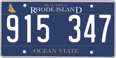 RI license plate 915347