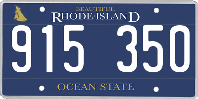 RI license plate 915350