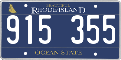 RI license plate 915355