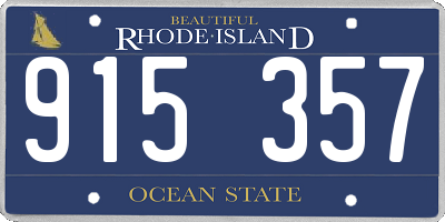 RI license plate 915357