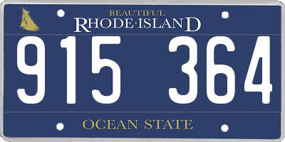 RI license plate 915364