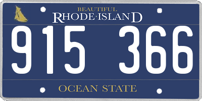 RI license plate 915366