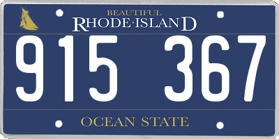 RI license plate 915367