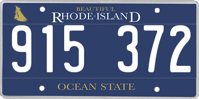RI license plate 915372