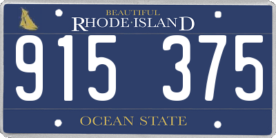 RI license plate 915375