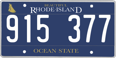 RI license plate 915377