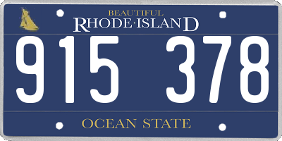 RI license plate 915378
