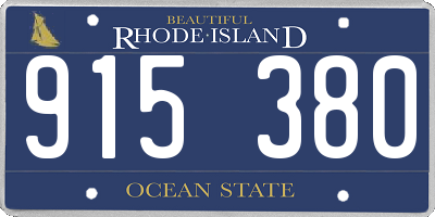 RI license plate 915380