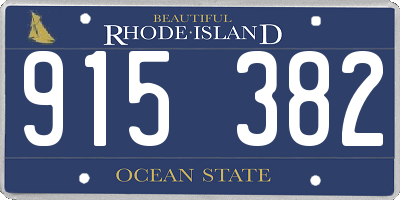 RI license plate 915382