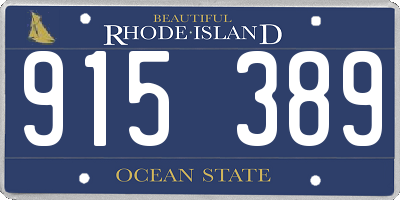 RI license plate 915389