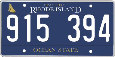 RI license plate 915394