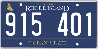 RI license plate 915401