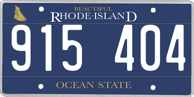 RI license plate 915404