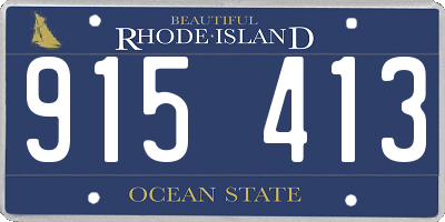 RI license plate 915413