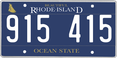 RI license plate 915415